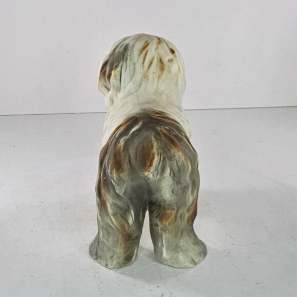 Cacciapuoti Italy Old English Sheepdog Dog Bisque Numbered Signed Original Tag - Picture 4 of 9